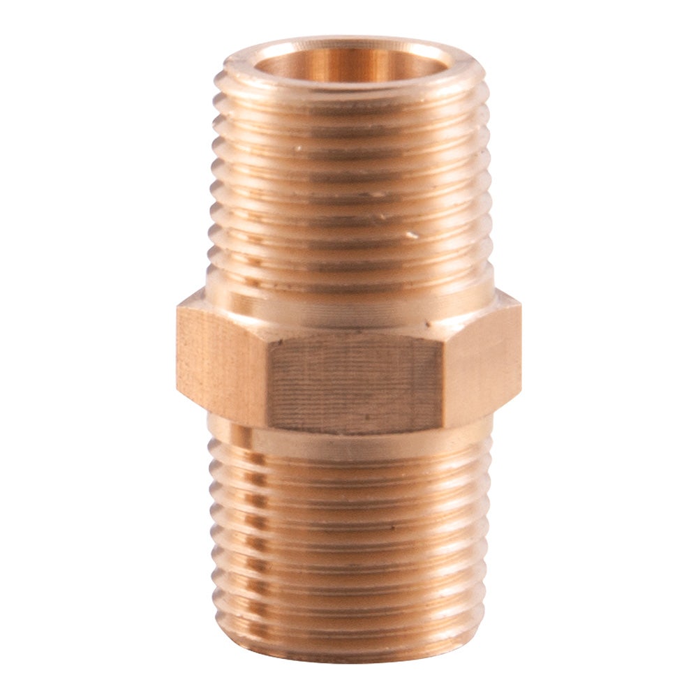 SONSBEEK NIPPLE 3 8inch -3 8inch BSP M-M HEX, BRASS