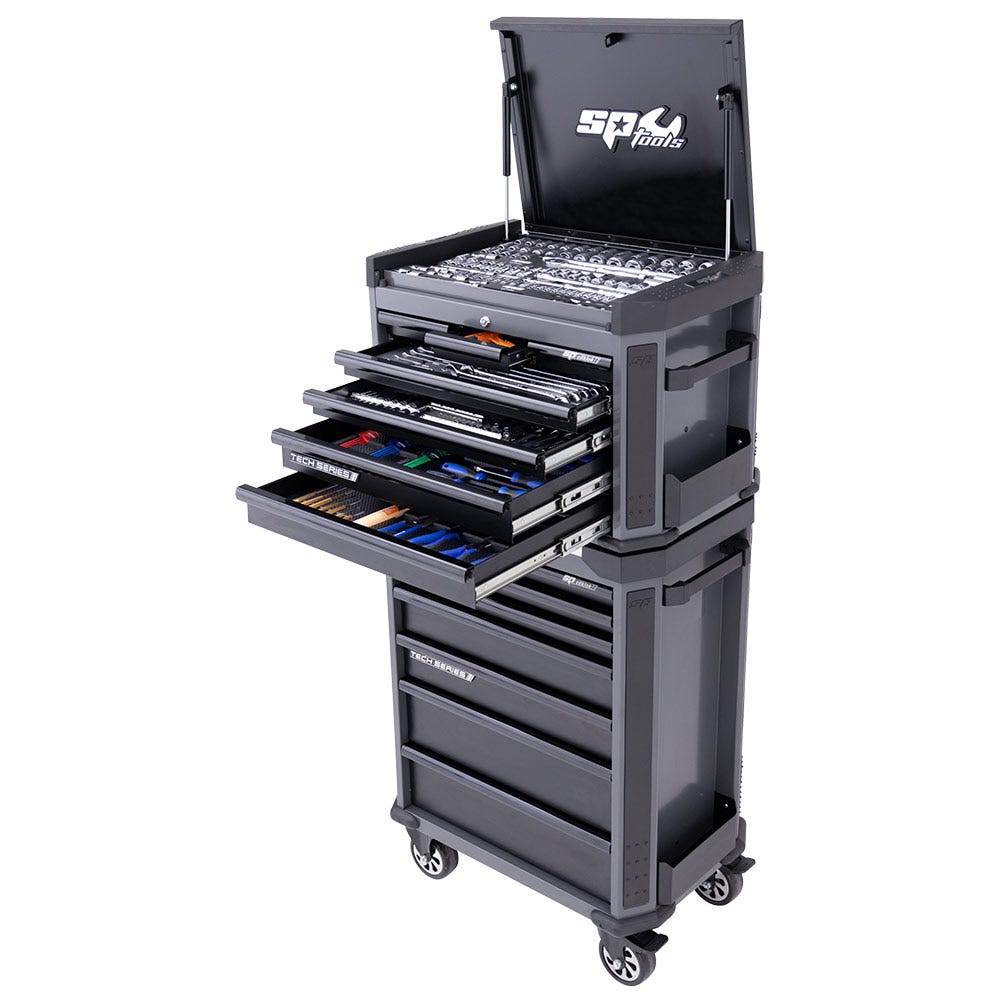 SP TOOLS 282 Piece Metric SAE Diamond Black Tool Kit SP52265DX