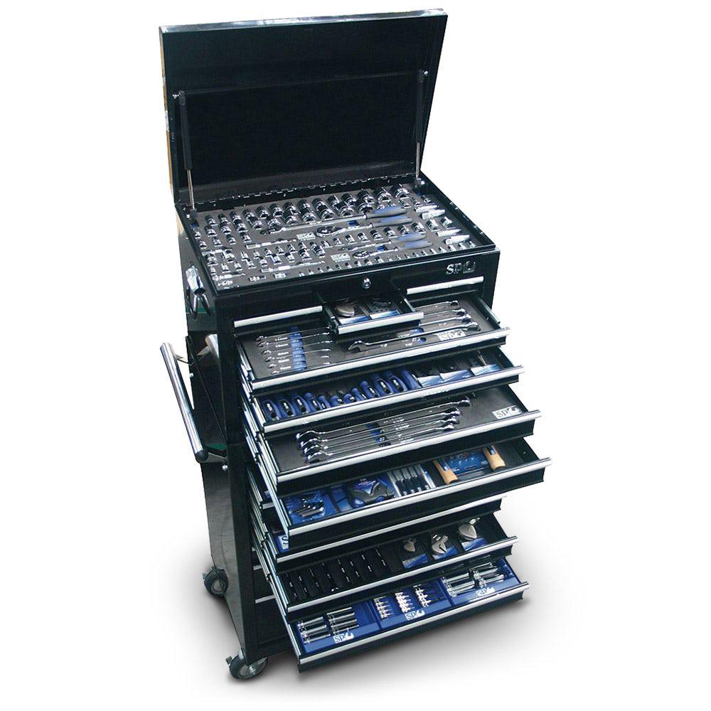SP TOOLS 353 Piece Metric SAE Custom Series Tool Kit and Roller Cabinet SP50110