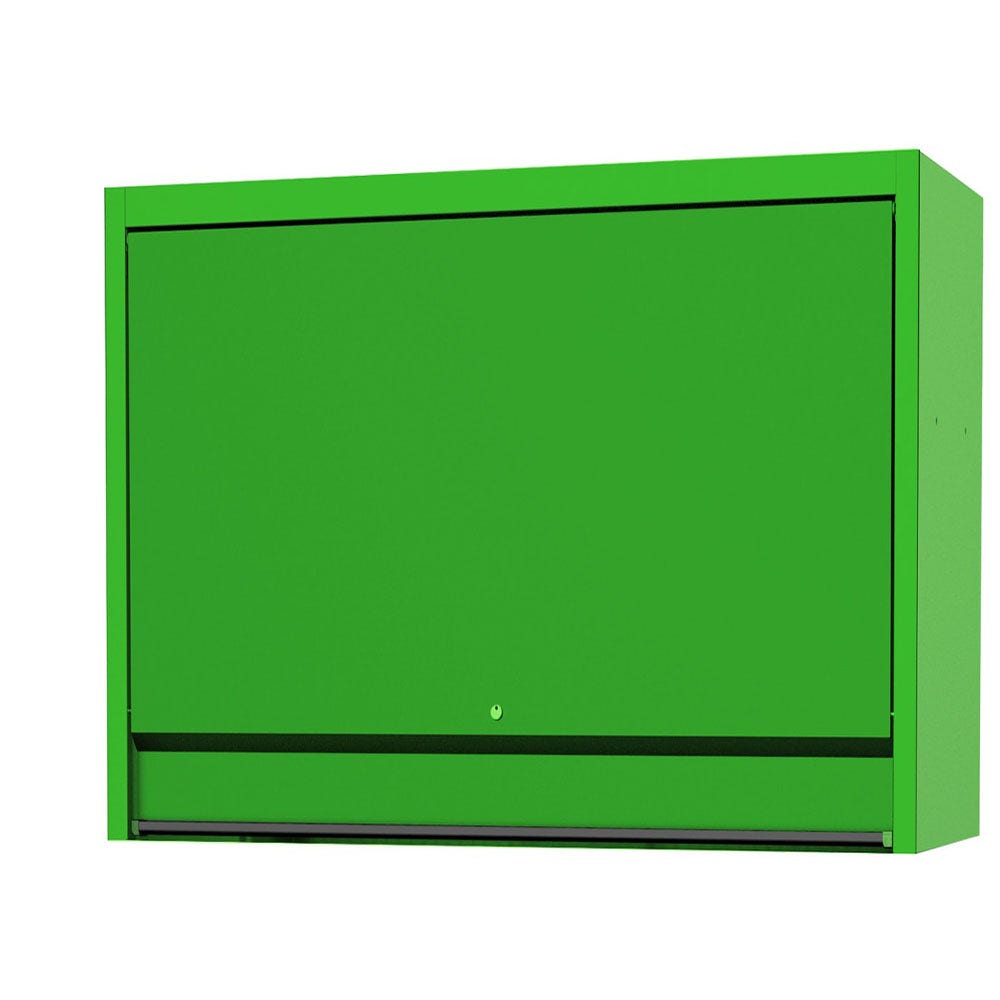 SP TOOLS 59inch USA Sumo Series Wide Power Top Hutch - Shelf, Pegboard, Light - Green Black SP44730G