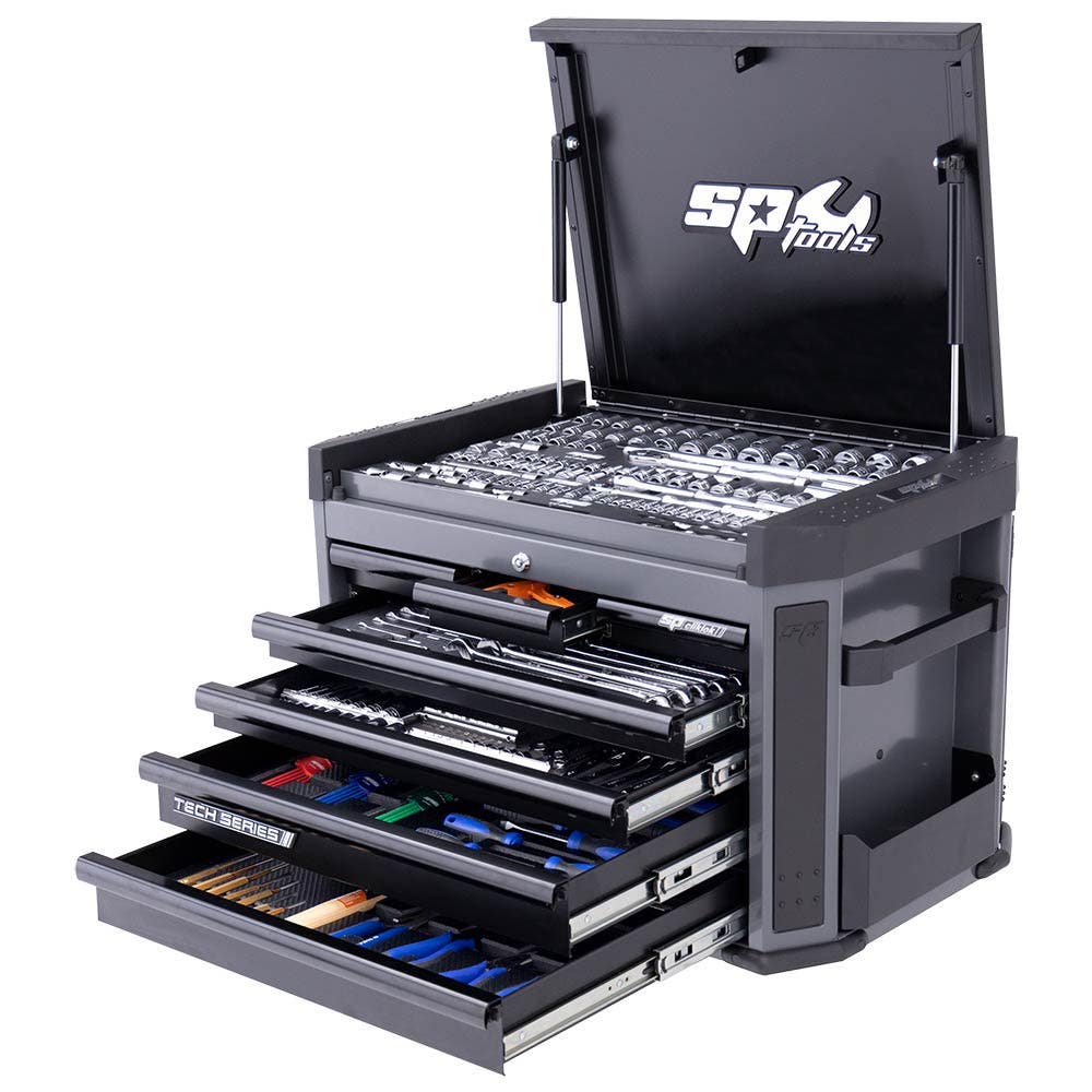 SP Tools Metric SAE Diamond Black Tech Series Tool Kit with EVA Trays - 281 Piece SP52255DX