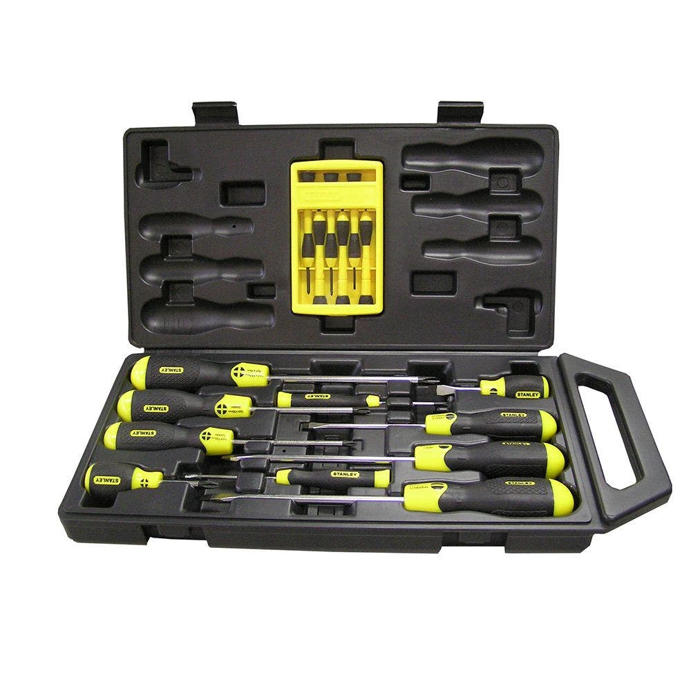 STANLEY 16 Piece Cushion Grip Screwdriver Set 65-005A