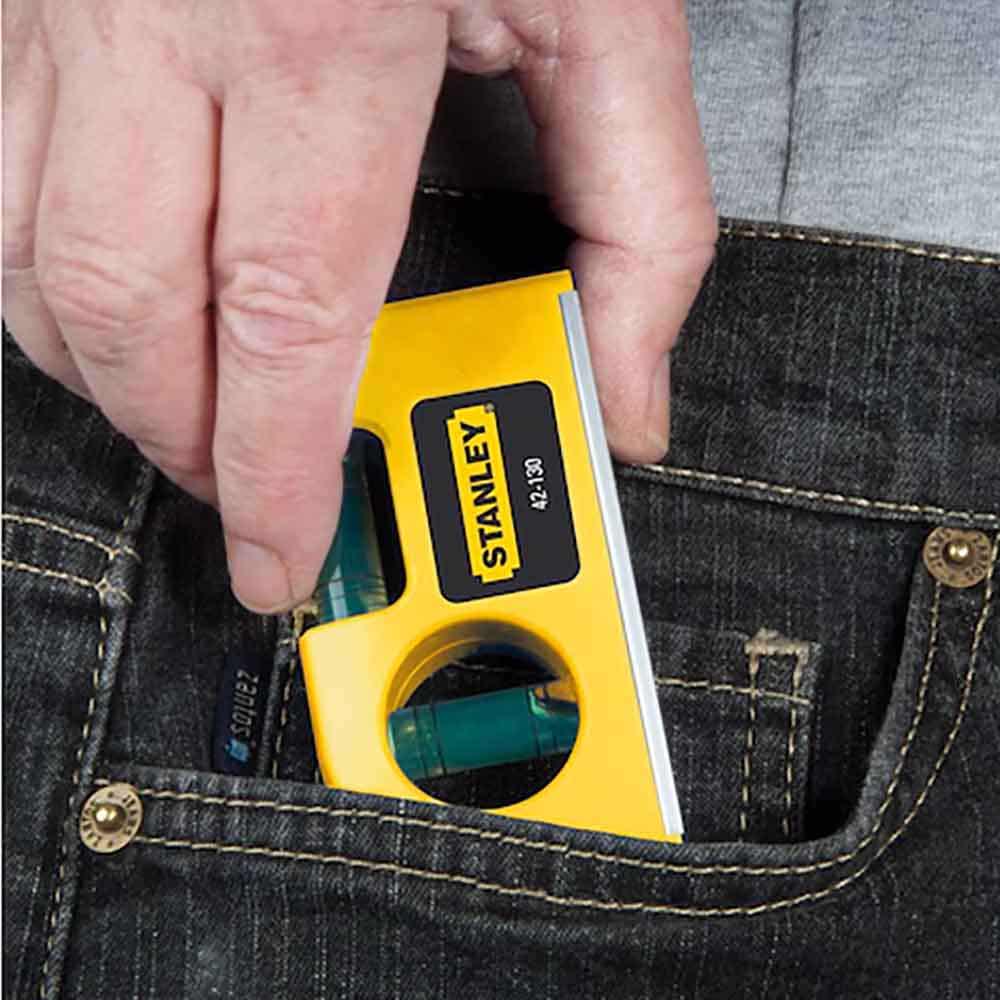 STANLEY 90mm 2 Vial Magnetic Spirit Level 0-42-130