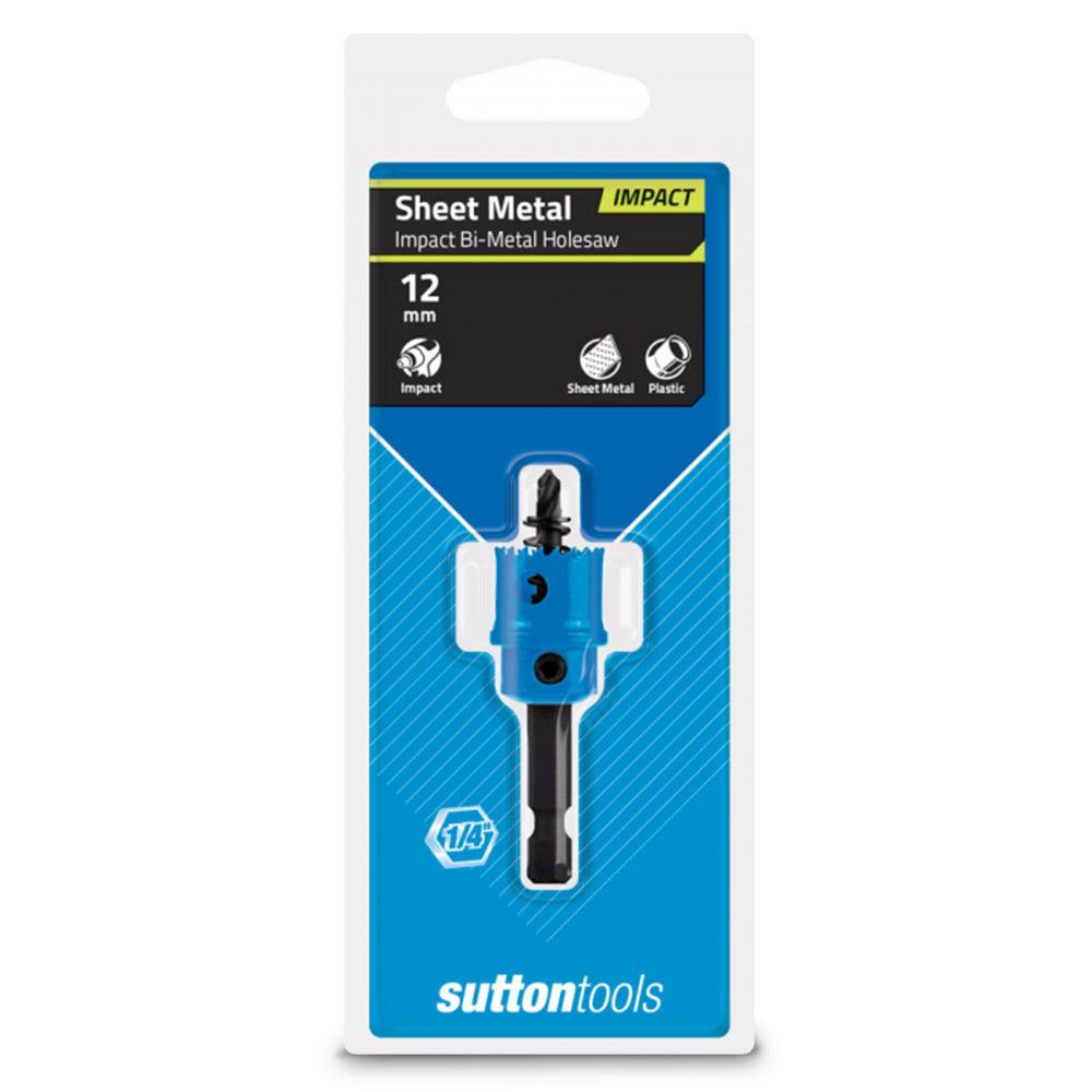 SUTTON 12mm 1 4-Hex Shank Bi-Metal Sheetmetal Holesaw