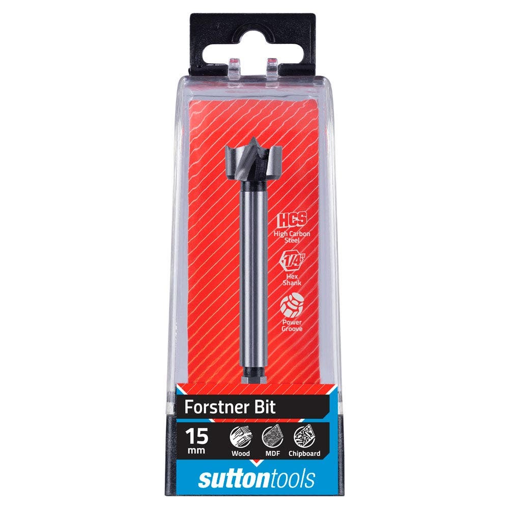 SUTTON 15mm 1 4Hx HSS Forstner Wood Drill Bit D5230150