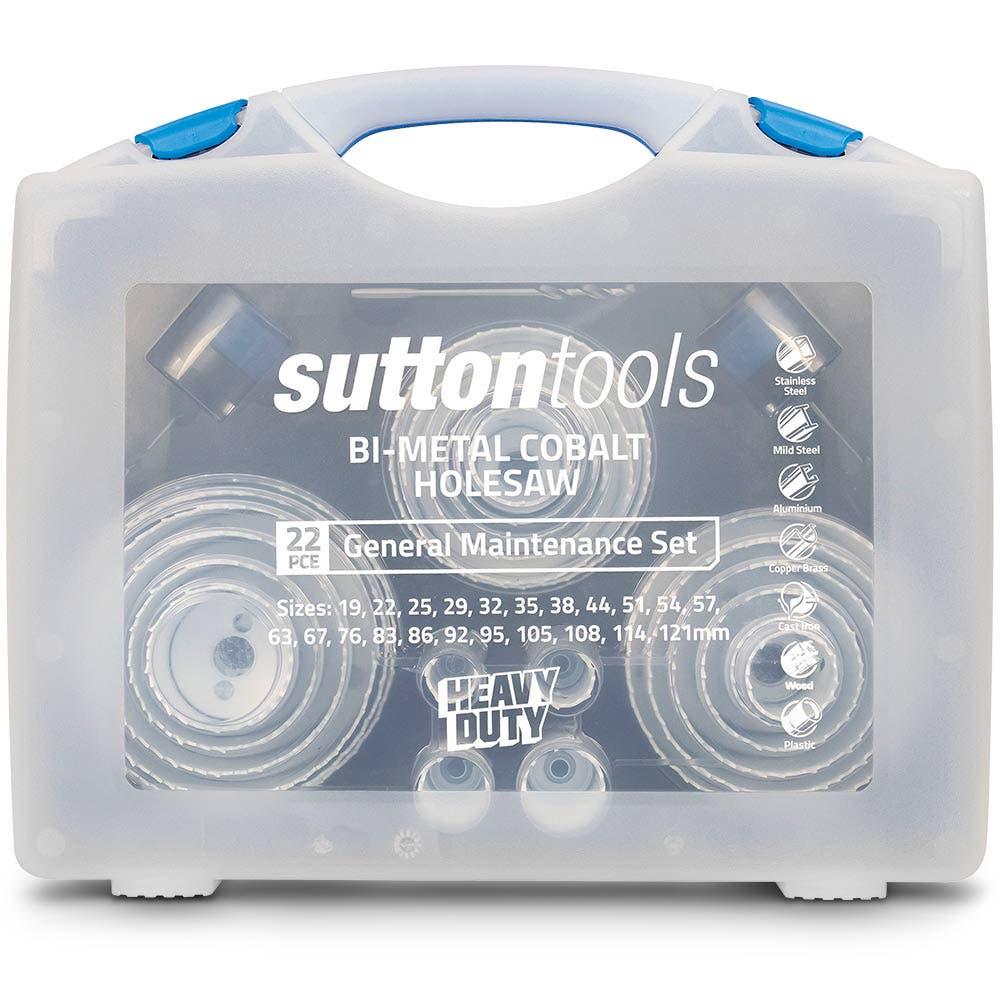SUTTON 19-121mm Bi-Metal Cobalt Holesaw Set for General Purpose - 22 Piece H1250022