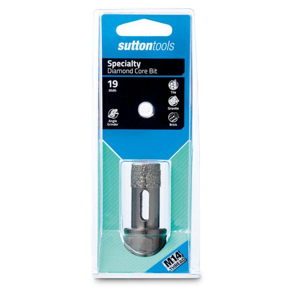 SUTTON 19 x 35mm Diamond Holesaw Angle Grinder Wet Dry