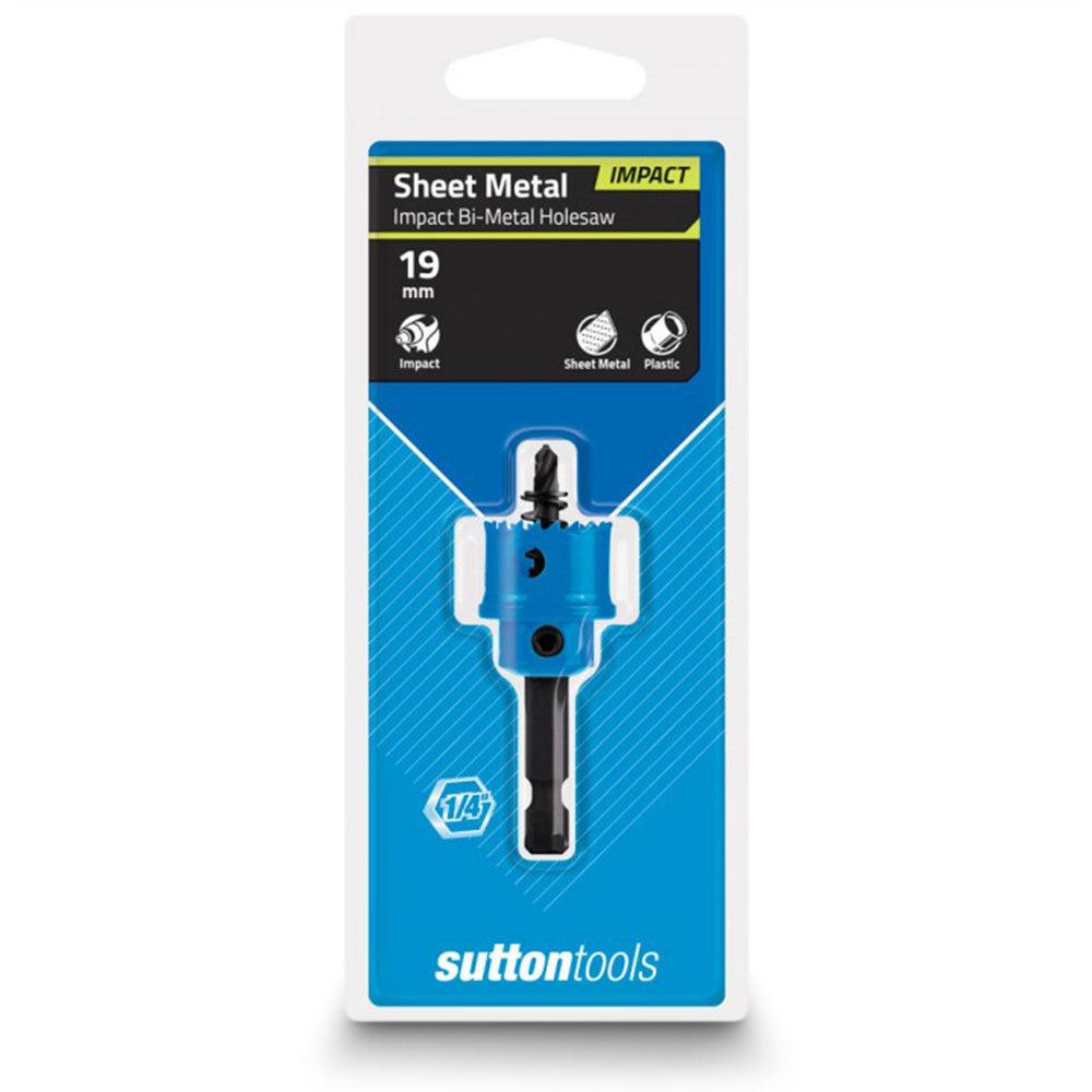 SUTTON 19mm 1 4-Hex Shank Bi-Metal Sheetmetal Holesaw