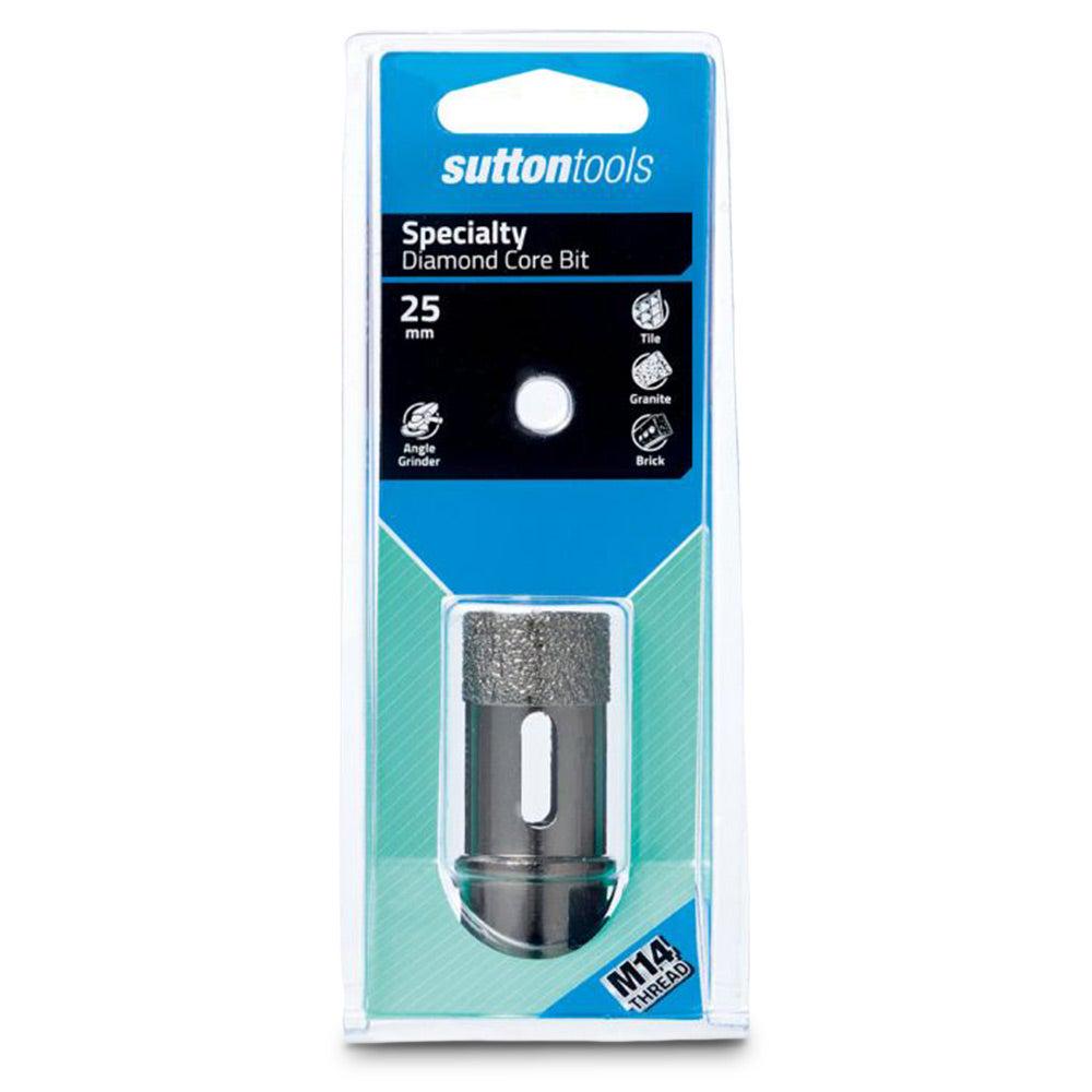 SUTTON 25 x 35mm Diamond Holesaw Angle Grinder Wet Dry