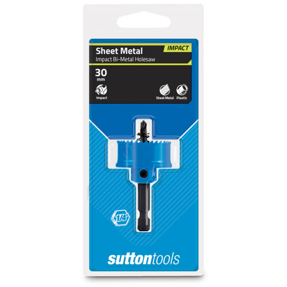 SUTTON 30mm 1 4-Hex Shank Bi-Metal Sheetmetal Holesaw