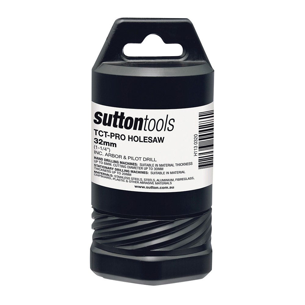 SUTTON 32mm TCT Metal Holesaw w Arbor - DEEP CUT H1130320