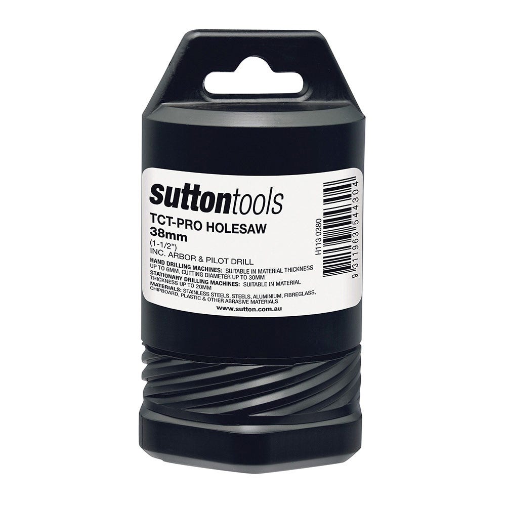 SUTTON 38mm TCT Metal Holesaw w Arbor - DEEP CUT H1130380