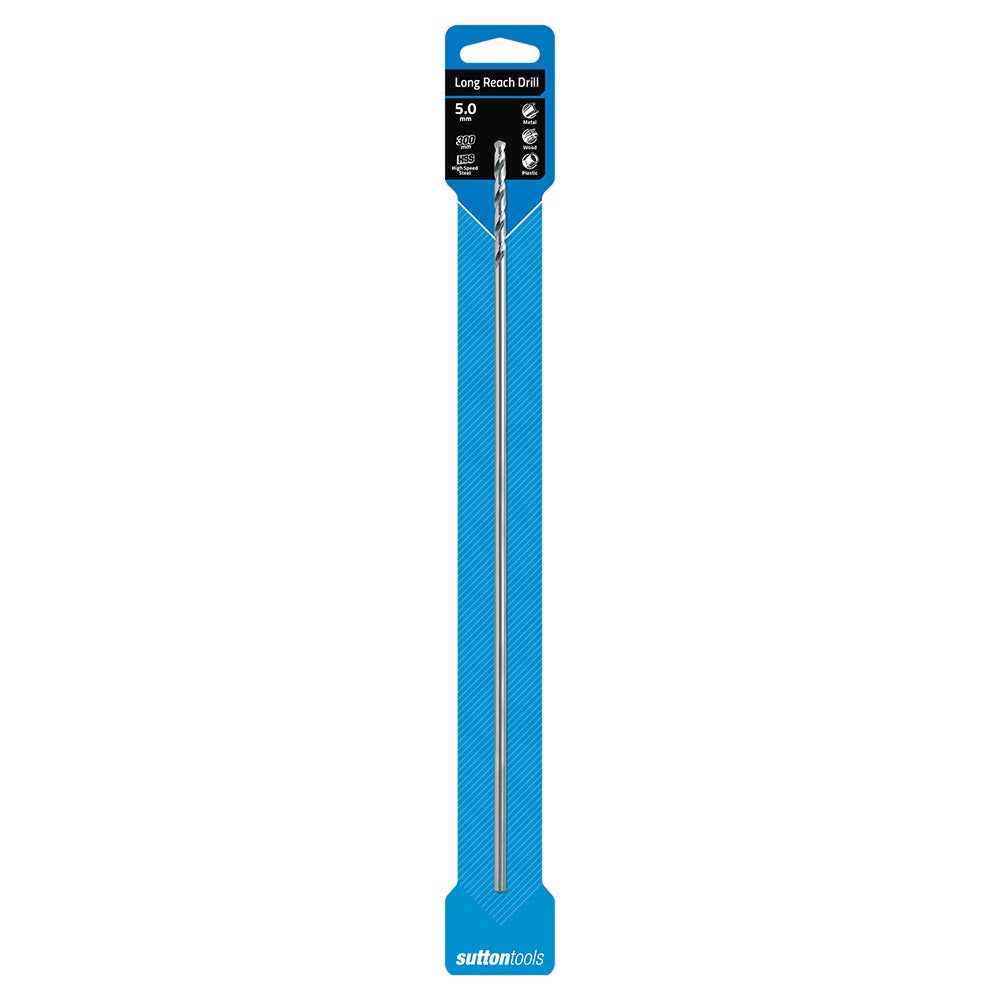 SUTTON 5.00 x 300mm HSS Extra Long Metal Drill Bit D2170500