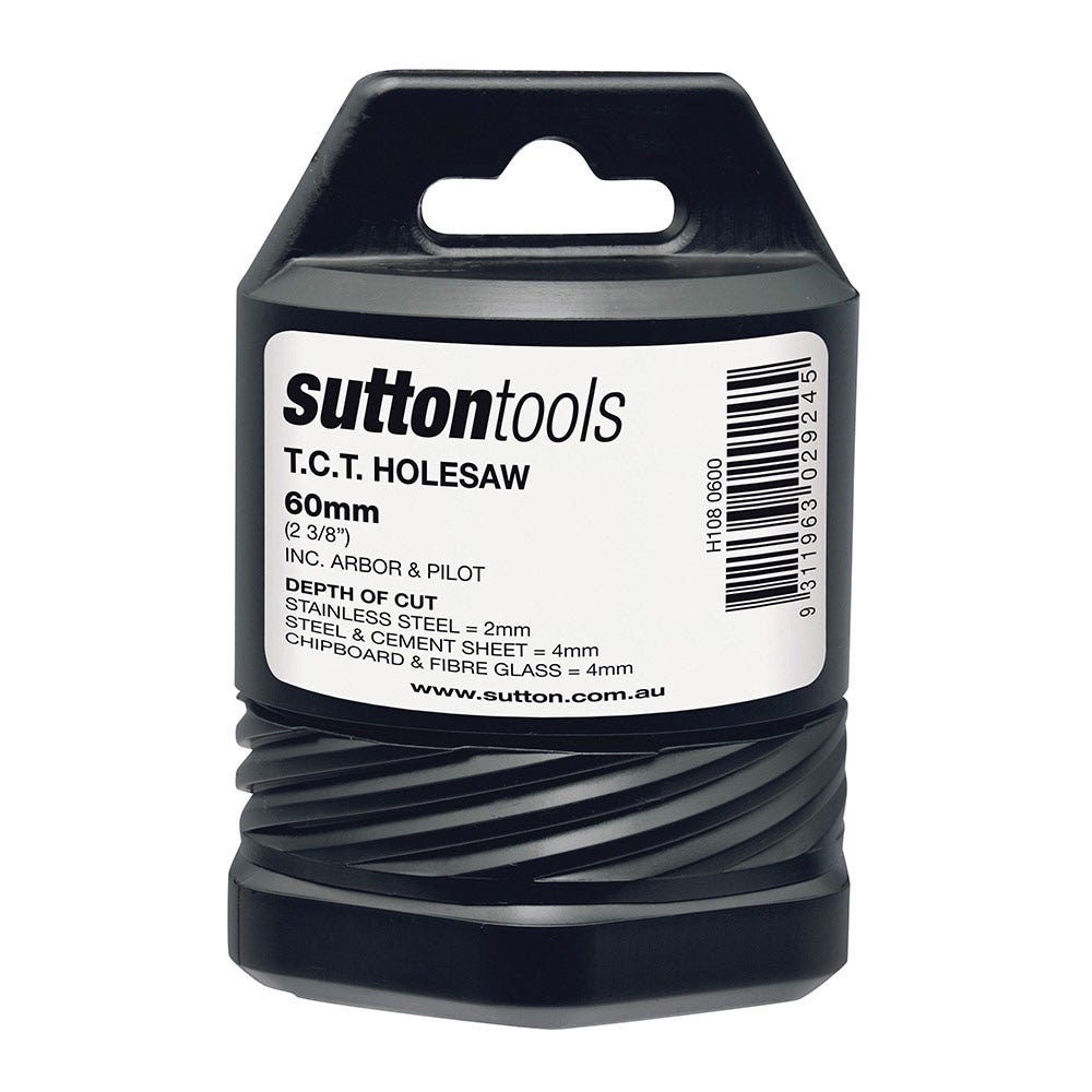 SUTTON 60mm TCT Metal Holesaw w Arbor H1080600