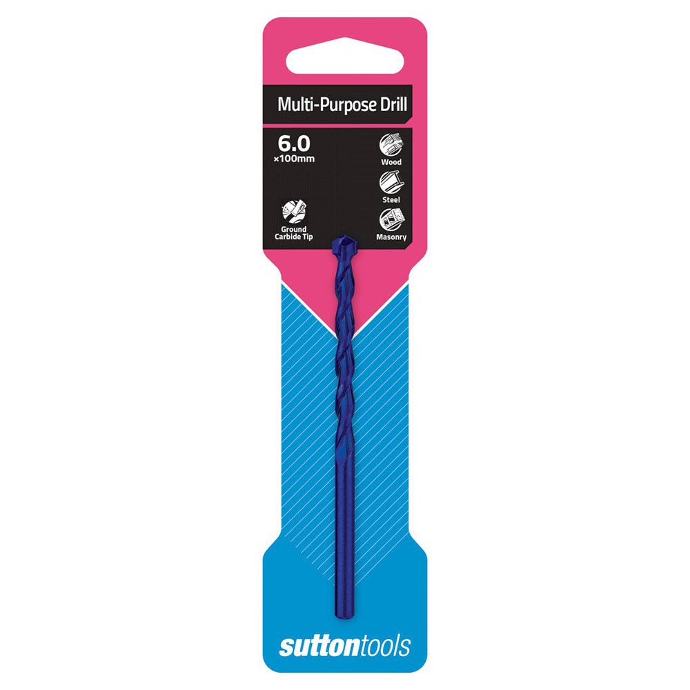 SUTTON 6.0x100mm TCT Multi-Purpose Drill Bit D6100600