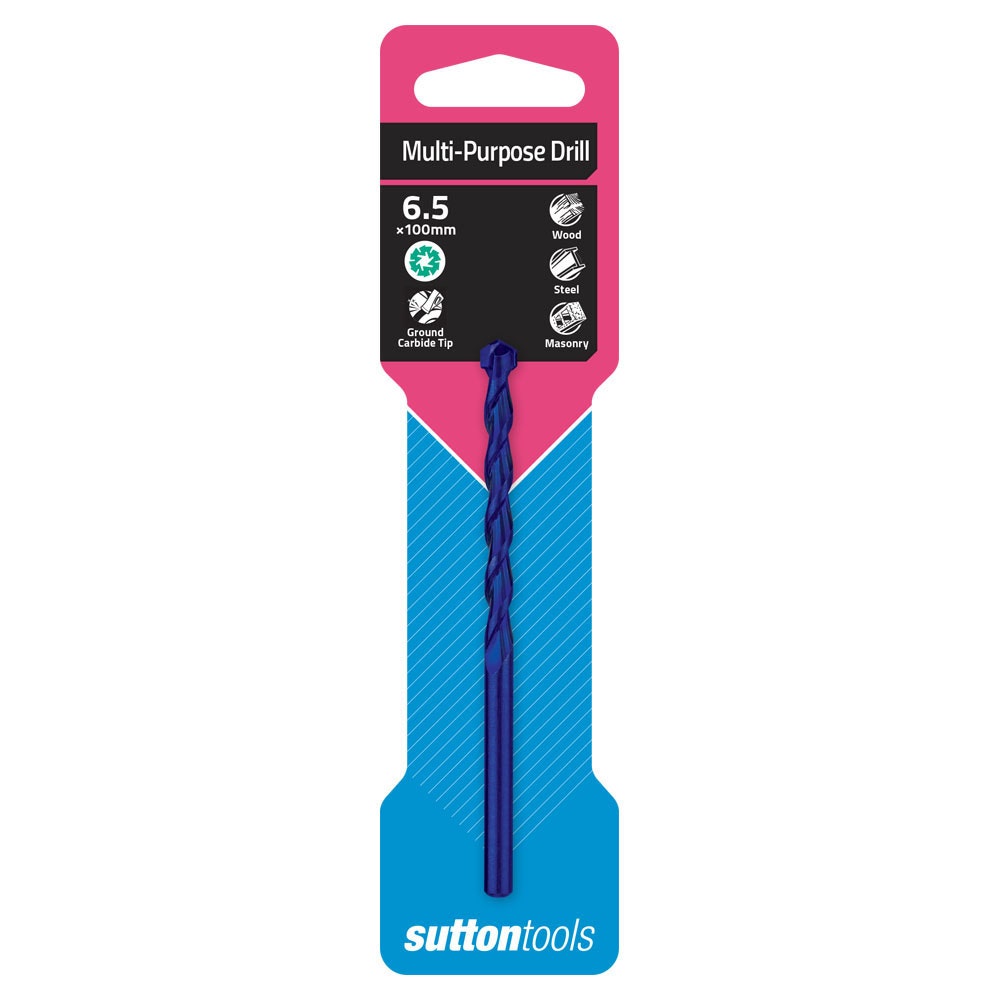 SUTTON 6.5x100mm TCT Multi-Purpose Drill Bit D6100650