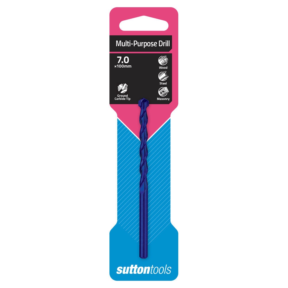 SUTTON 7.0x100mm TCT Multi-Purpose Drill Bit D6100700