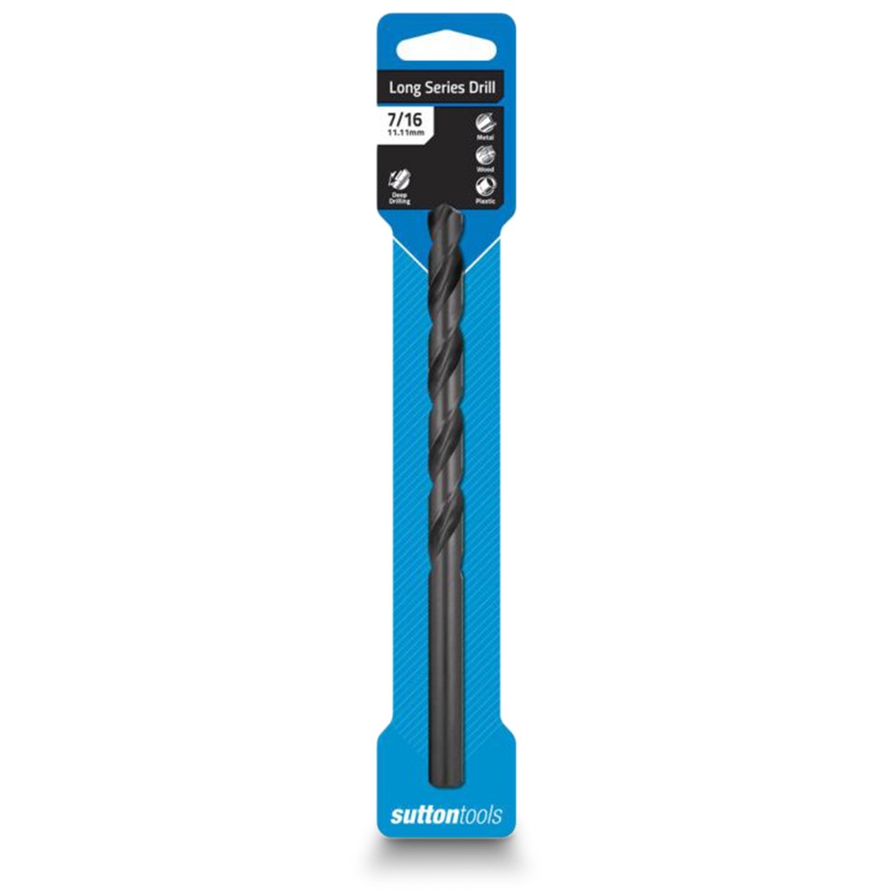 SUTTON 7 16inch x 184mm Metal Drill Bit Long Series HSS BLUE BULLET D1101111