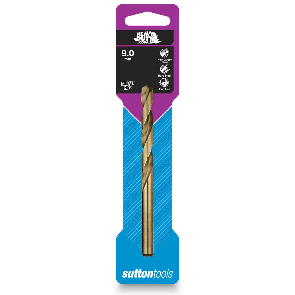 SUTTON 9.0 x 125mm HSS-Cobalt Jobber Drill Bit - HD-COBALT