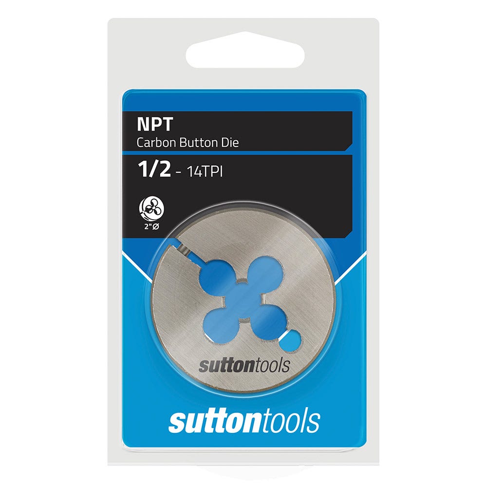 SUTTON NPT 1 2 x 14 2inch OD Carbon Button Die M4292134