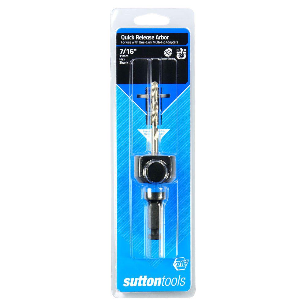 SUTTON Quick Release Holesaw Arbor and HSS Pilot Drill