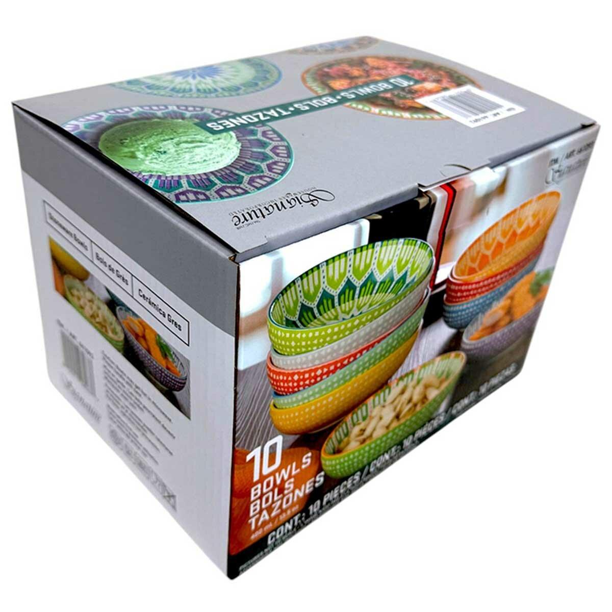 Signature Housewares 10 Piece Arrow Snack Bowl Set