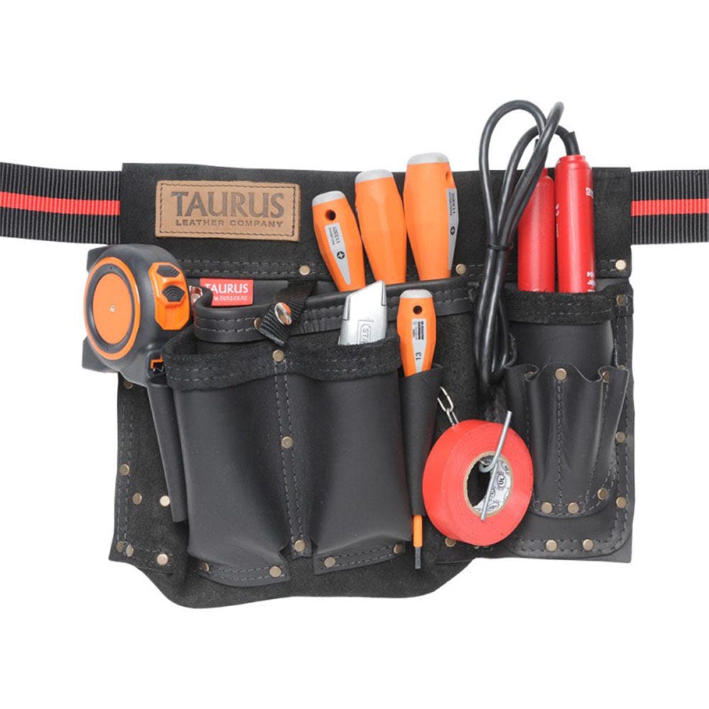 TAURUS Classic Leather Electricians Toolbelt Left-Hand EB409CL