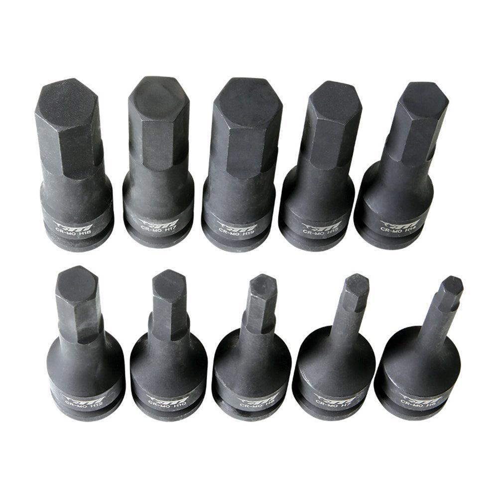 TTI 10 Piece 1 2 Drive Inhex Metric Impact Socket Set TT12D10HDS