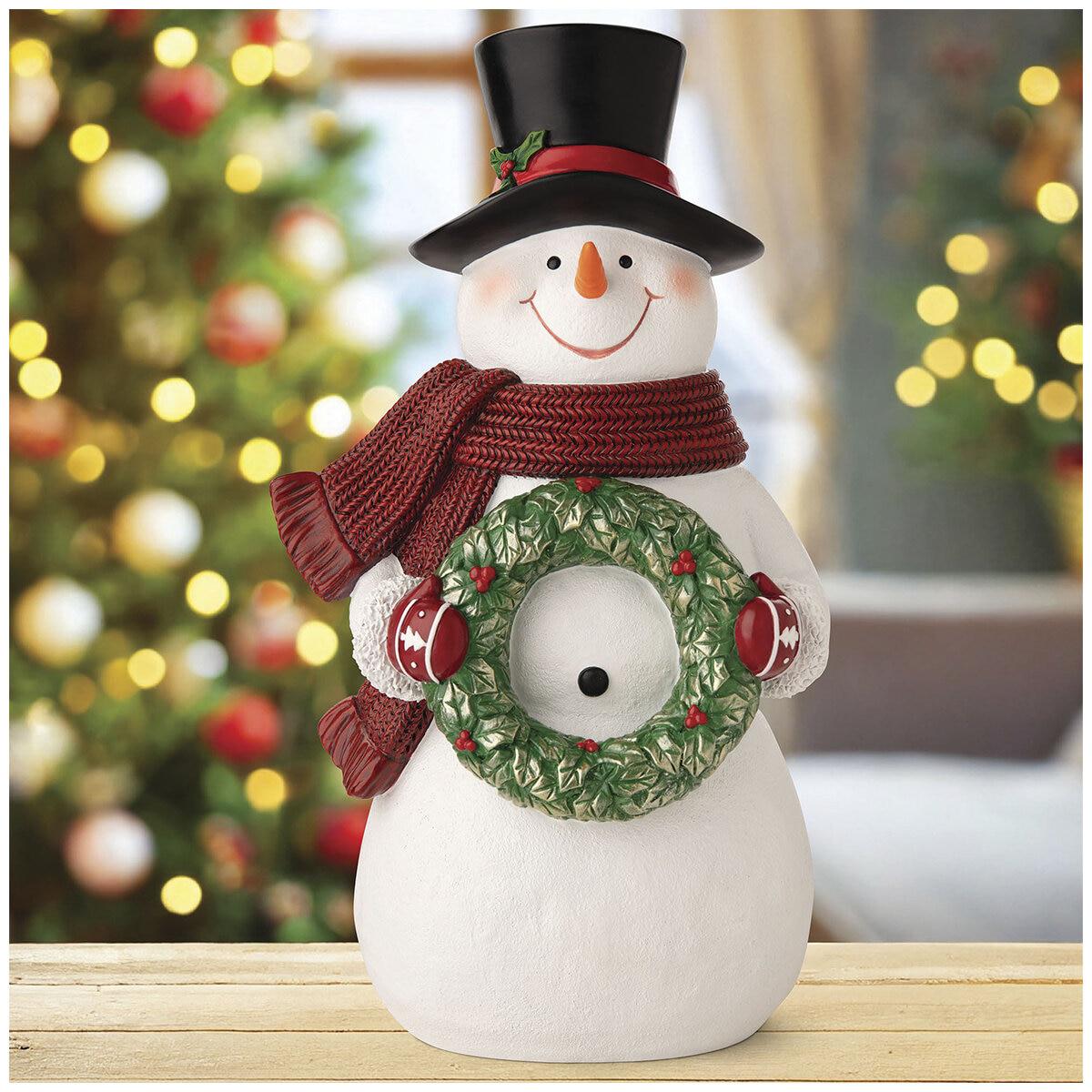 Tabletop Snowman 35.56cm Scarf