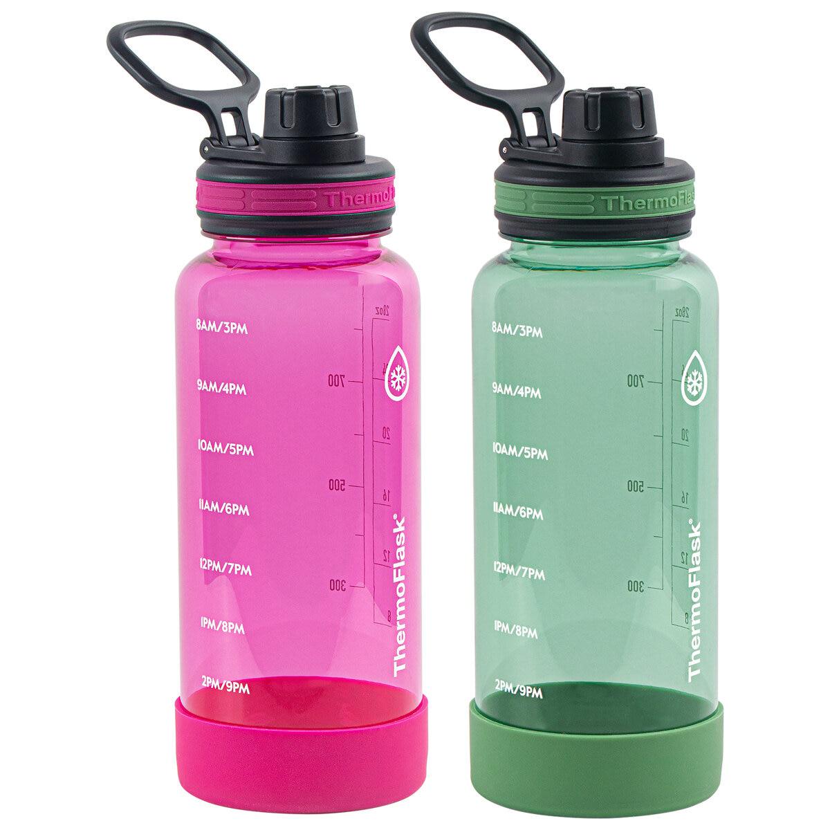 Thermoflask Motivational Drink Bottle 946ml 2 Pack Blue And Black