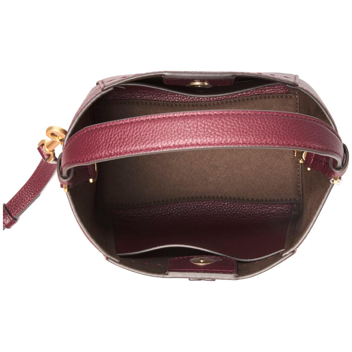 Tory Burch Mcgraw Small Bucket Bag Claret