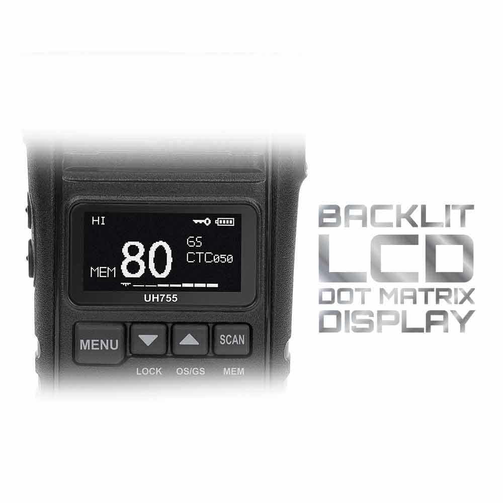 UNIDEN 5 Watt IP54 UHF Handheld Radio Twin Pack UH755-2DLX