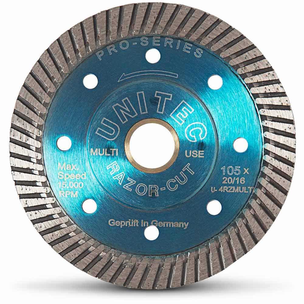 UNITEC 105mm Turbo Diamond Blade for General Purpose Cutting - RAZORCUT U-4RZMULTI