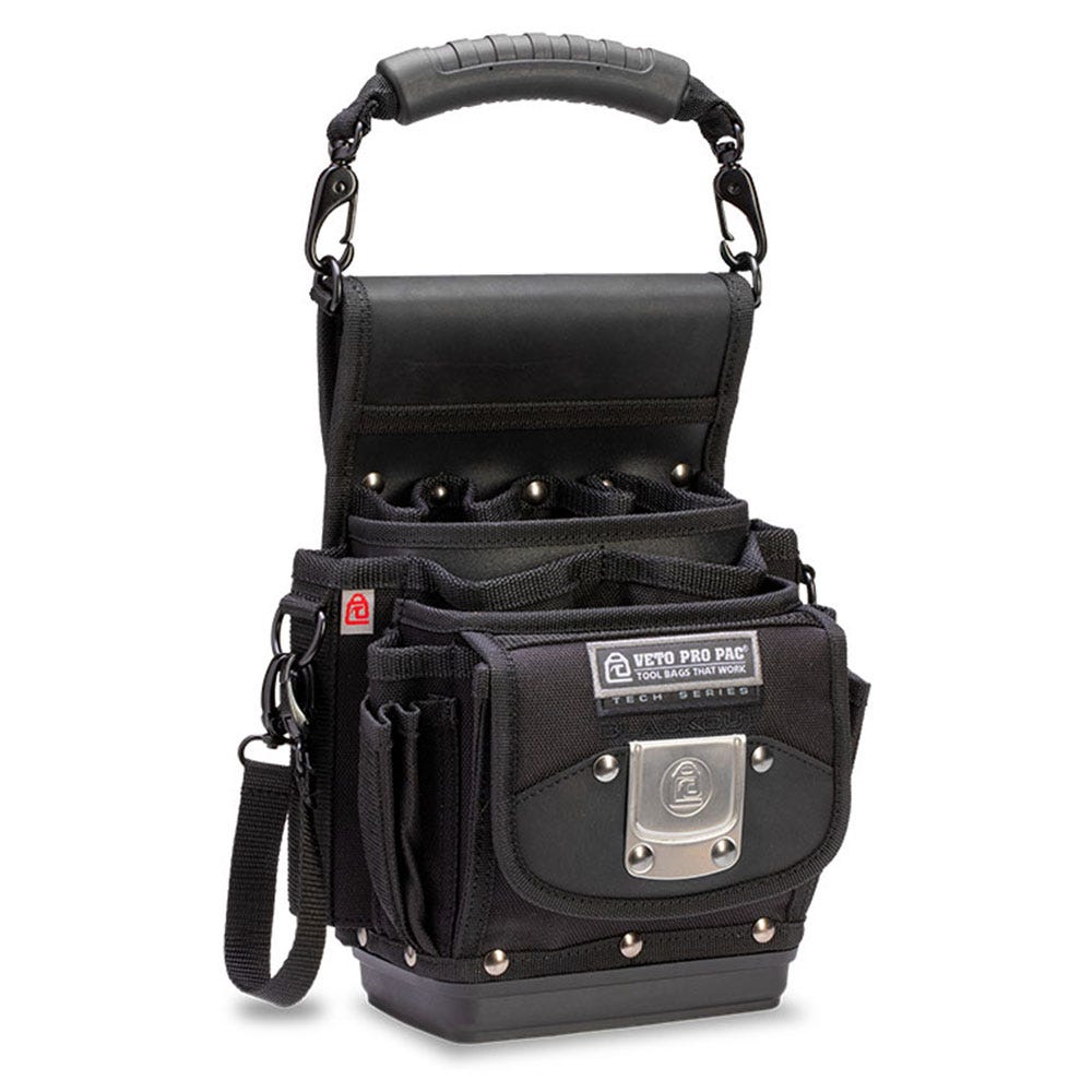 VETO Tool Pouch Black w Hard Base 4 Pockets VETOTP4BBLACK