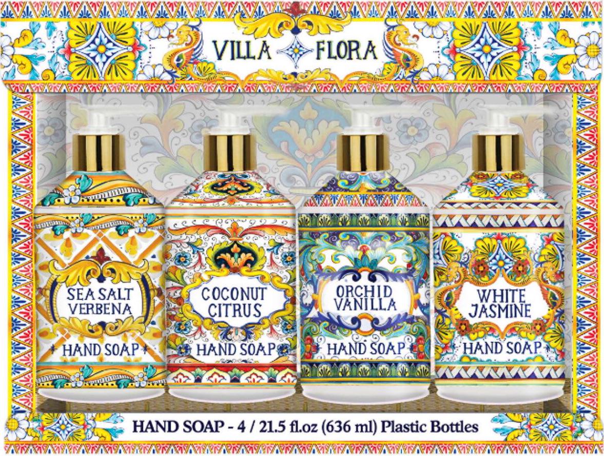 Villa Flora Liquid Hand Soap 4 x 636ml