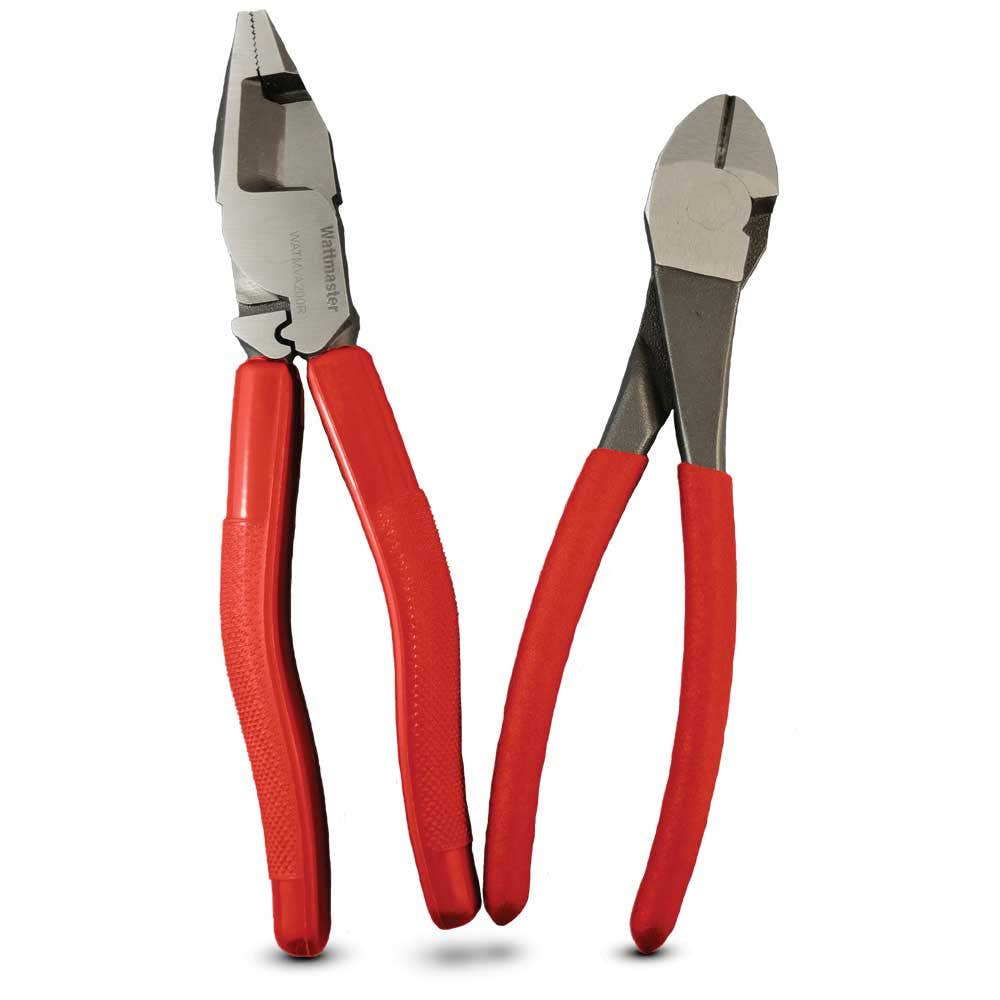 WATTMASTER 220mm 200mm Cable Cutting Pliers and Nippers Twin Pack WATMVA200RB