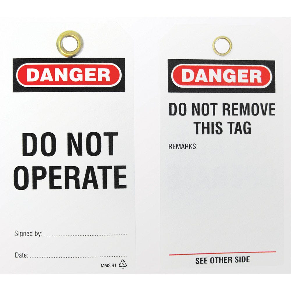 WATTMASTER Lock-Out Test Tag - Do Not Operate - 5 Piece WATWPT-41