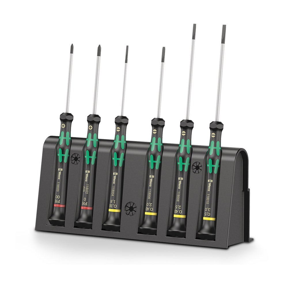 WERA 2035 6 A Screwdriver Set and Rack For Electronic Applications - 6 Piece WER118150