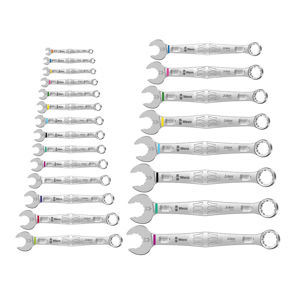 WERA 6003 Joker 22 Set 1 22 Piece Combination Spanner WER020232