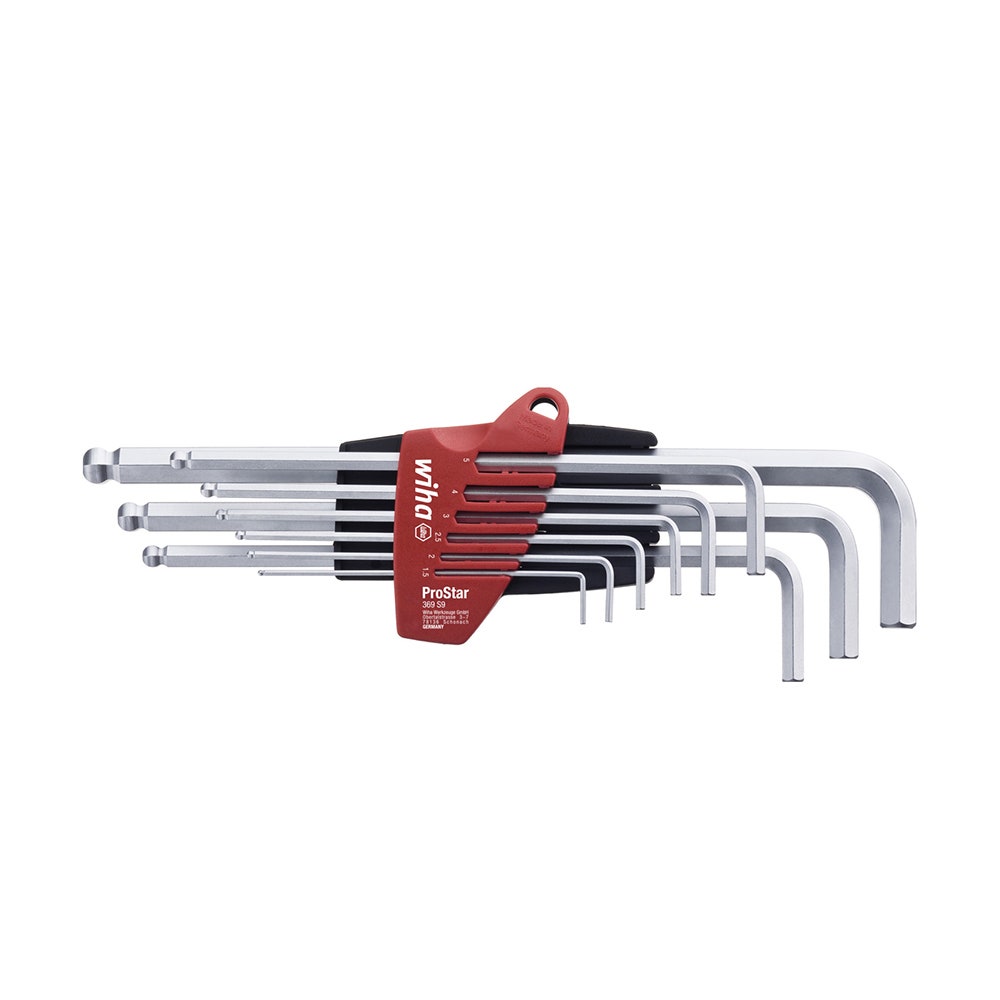 WIHA PROSTAR 9 Piece Ballpoint Metric Hex Key Set 07192