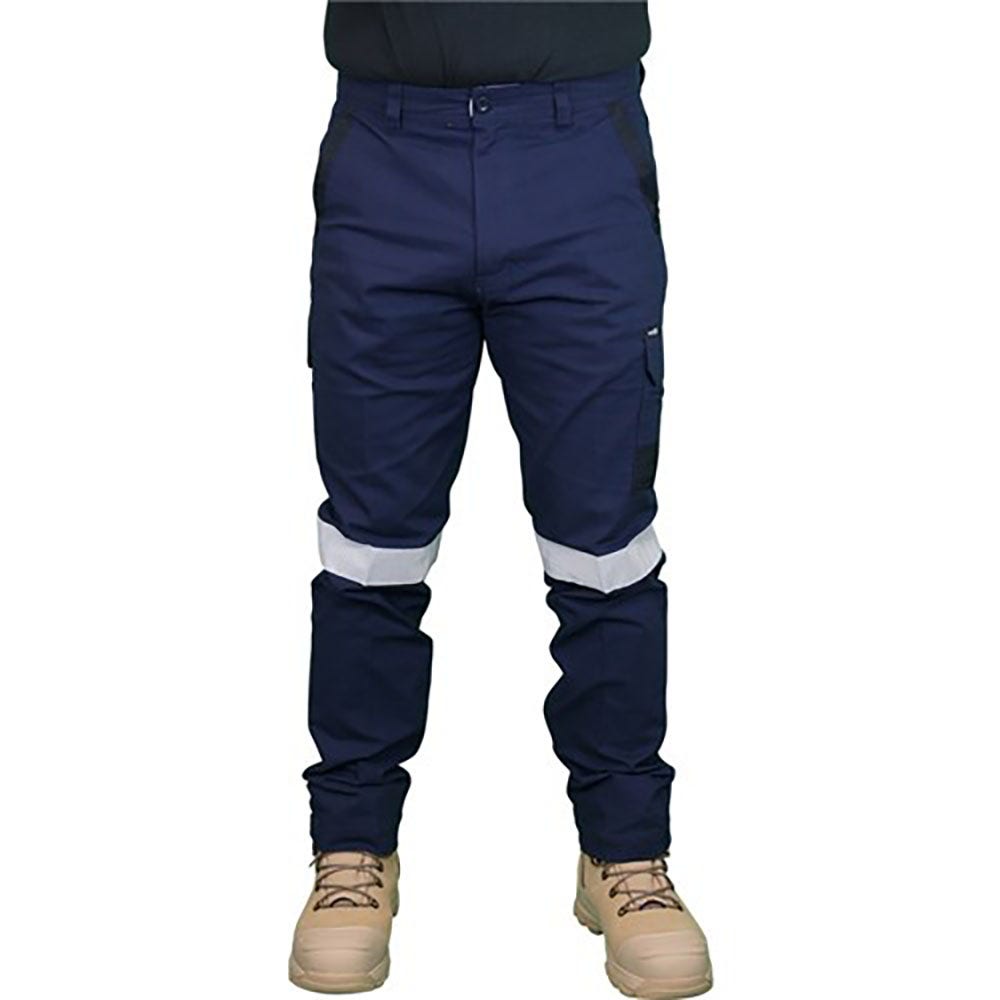 WORKIT Decoy Canvas Modern Fit Stretch Taped Cargo Pants Navy 1026TN72R