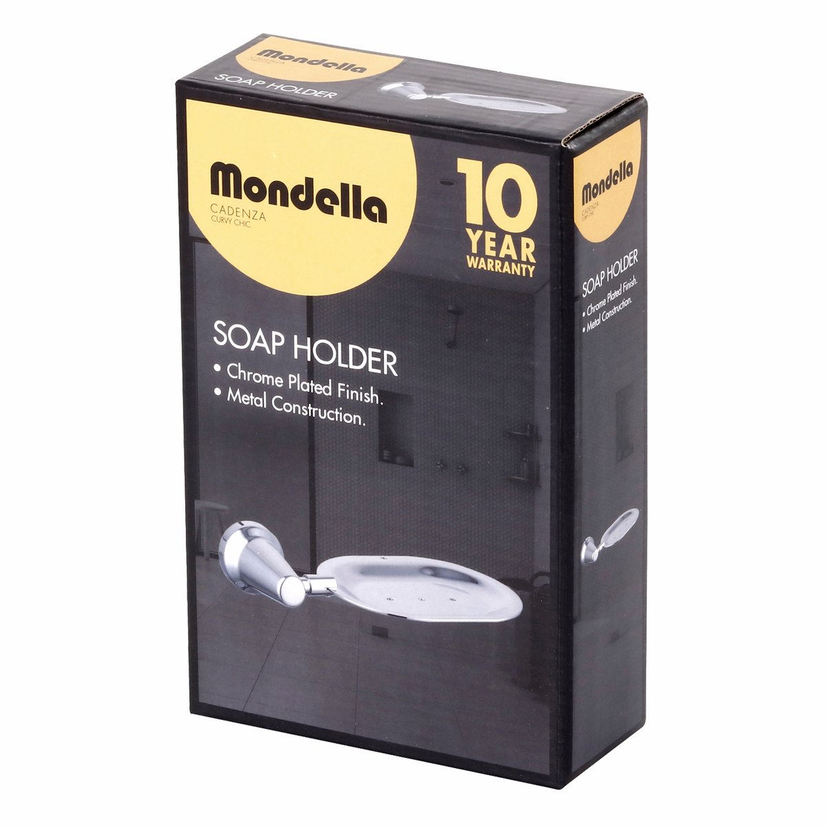 Mondella Cadenza Soap Holder - Chrome - 190mm x 46mm x 115mm - Durable