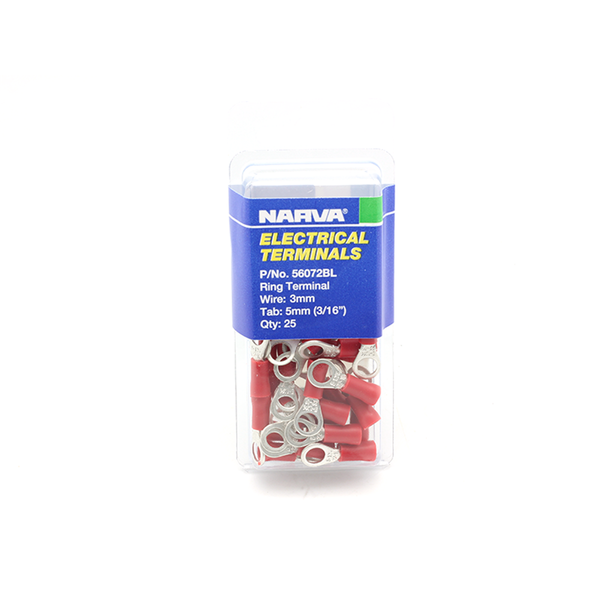 Narva Red Flared Vinyl Insulated Ring Terminal 5mm 25 Pack