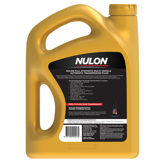 Nulon Full Synthetic Muti-Vehicle Automatic Transmission Fluid - 4L