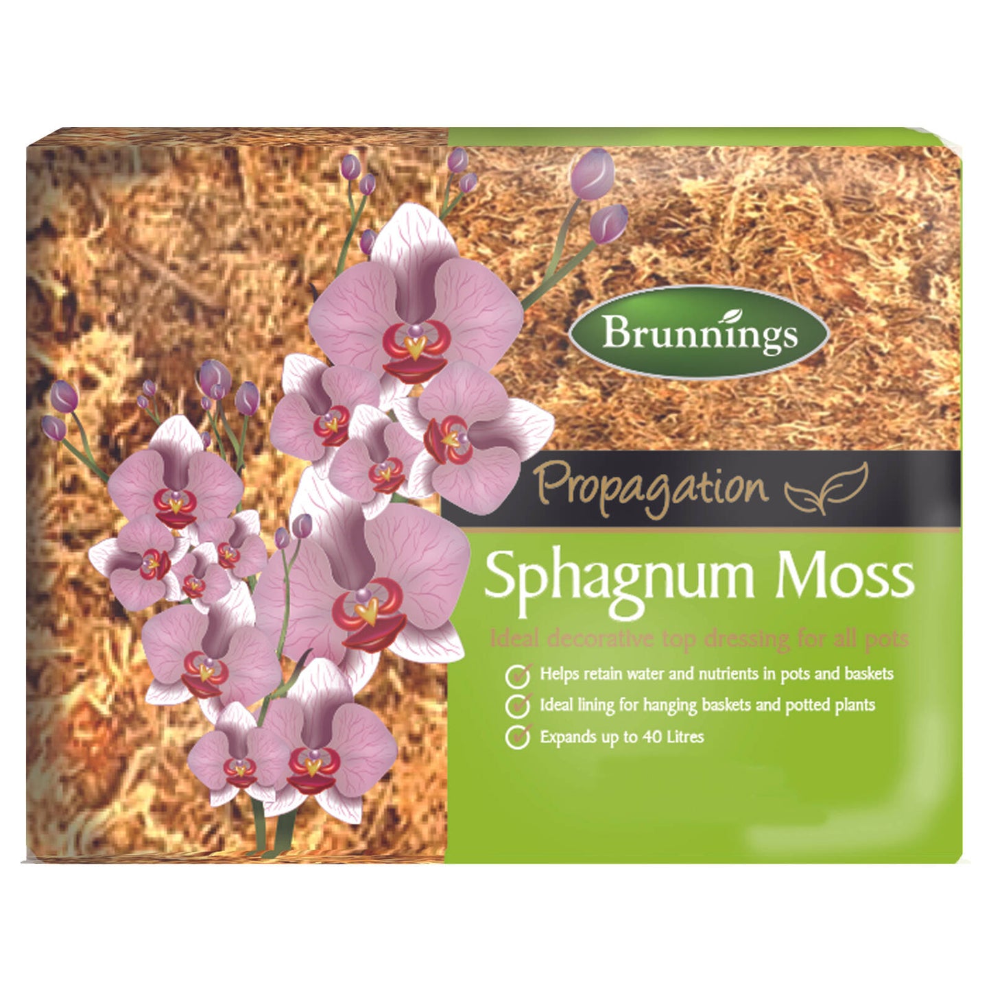 Brunnings Sphagnum Moss Block - 40L Expand