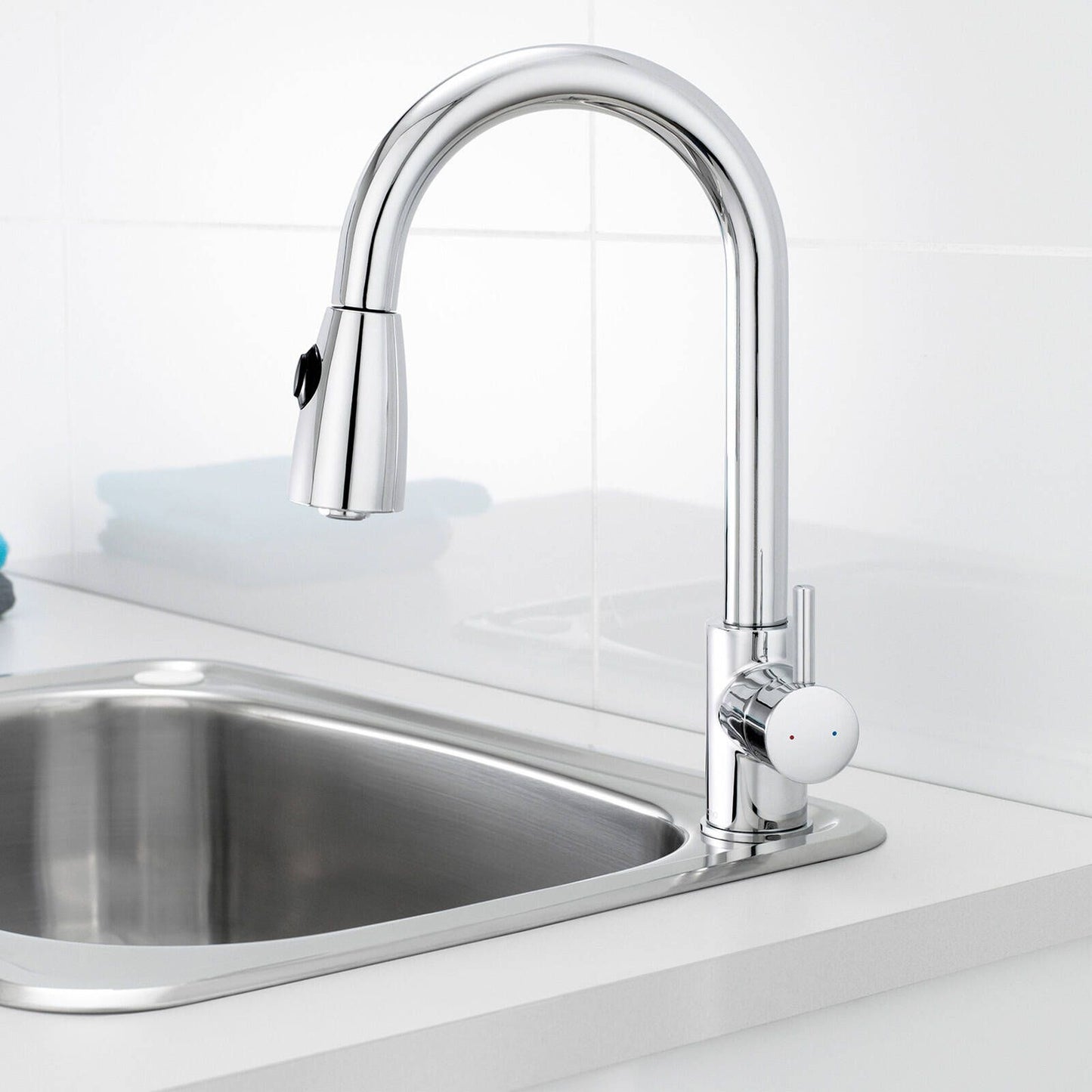 Caroma Husk Retractable Dual Spray Sink Mixer - 280mm - 6L/min