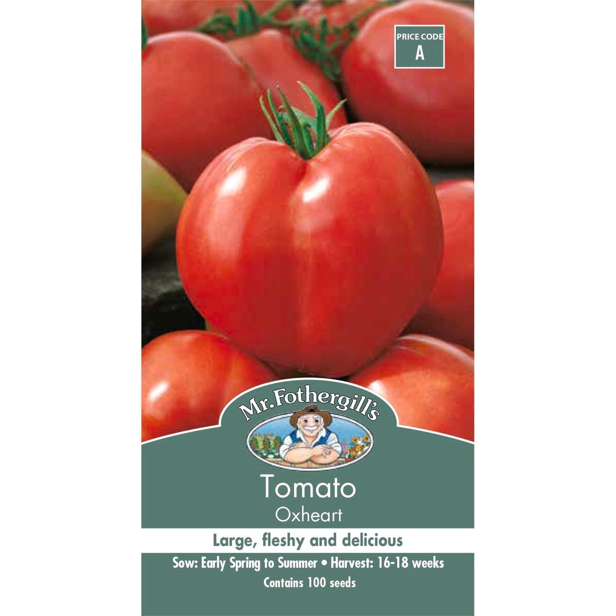 Mr Fothergill Oxheart Tomato Seeds - 75mm - Red - Great Flavor