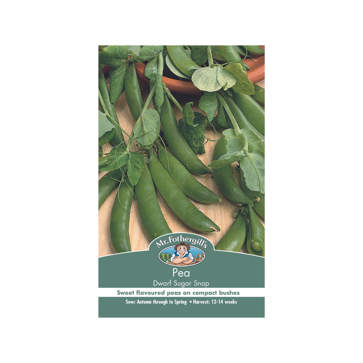 Mr Fothergill Dwarf Sugar Snap Pea Seeds 10 Weeks Compact Bush