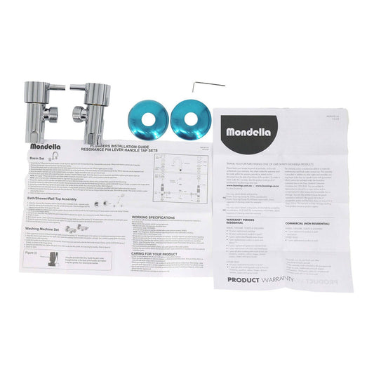 Mondella Resonance 1/4 Turn Pin Lever Washing Machine Set Chrome Resonance