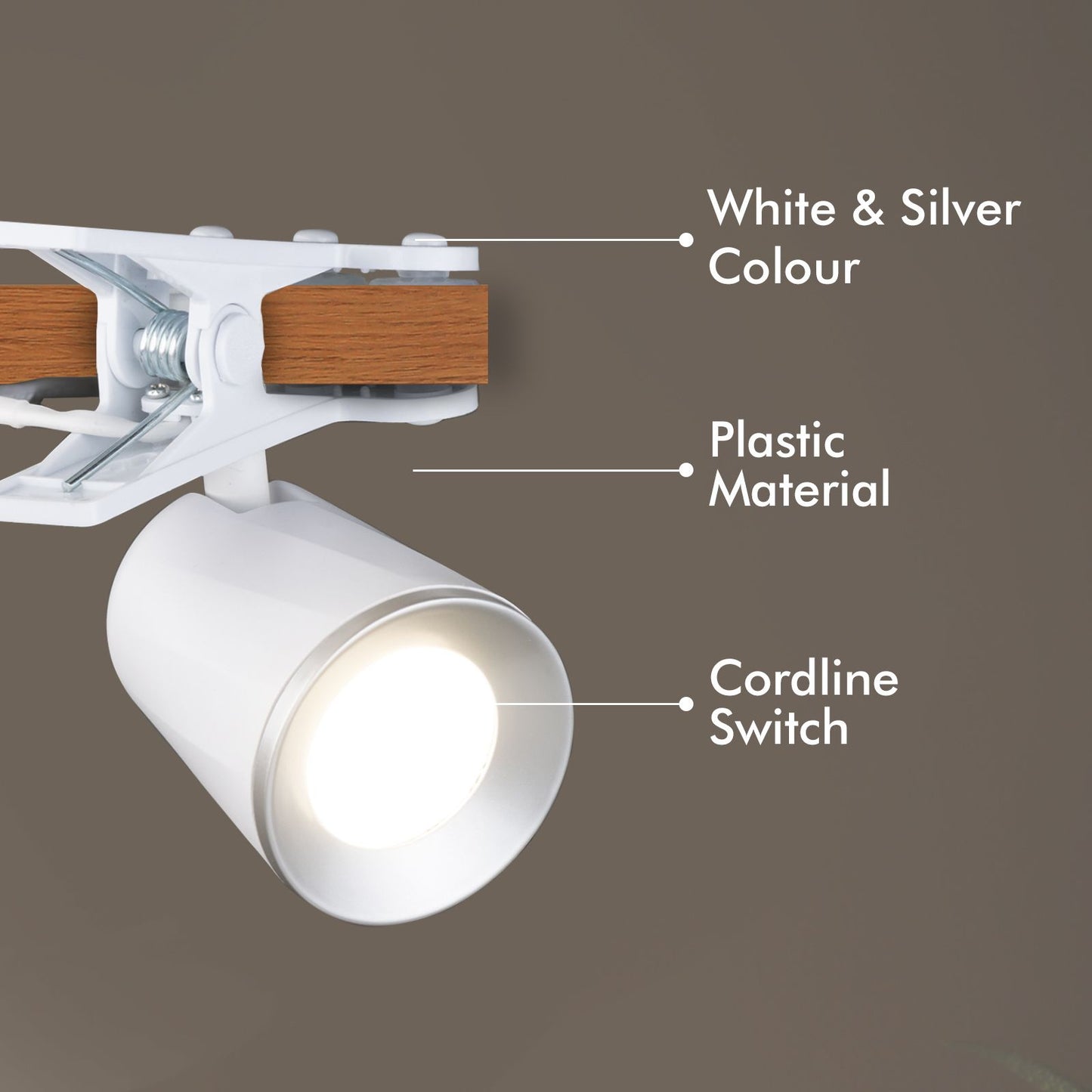 Verve Design LED Clip Lamp - 6W - Rose Gold